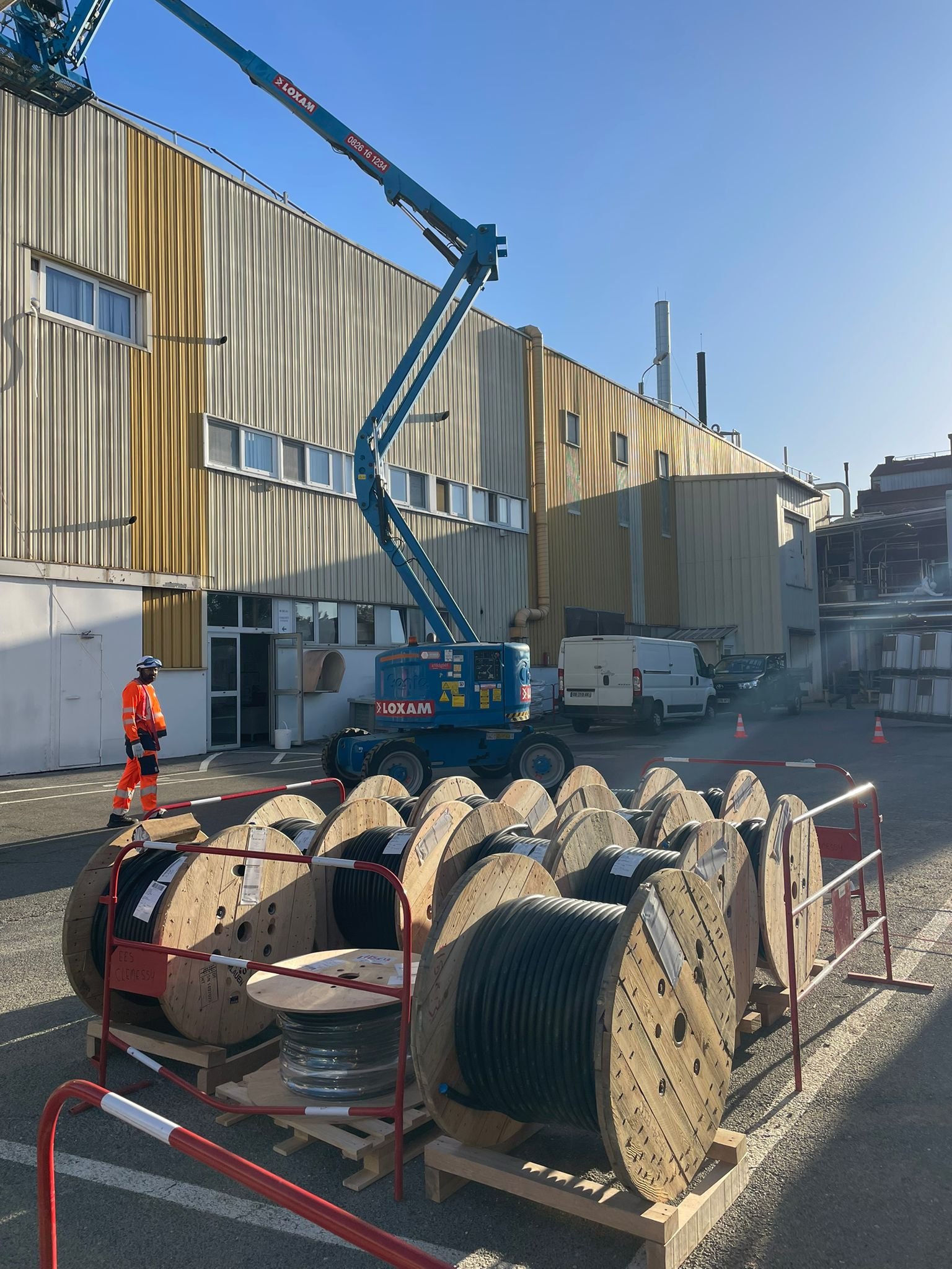 livraison de bobines et nacelle