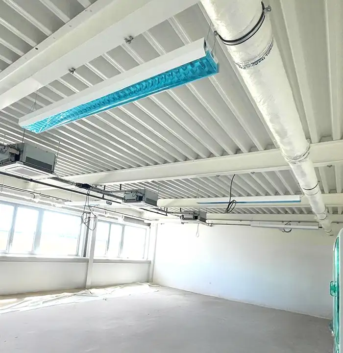 éclairage dans faux plafonds bureaux